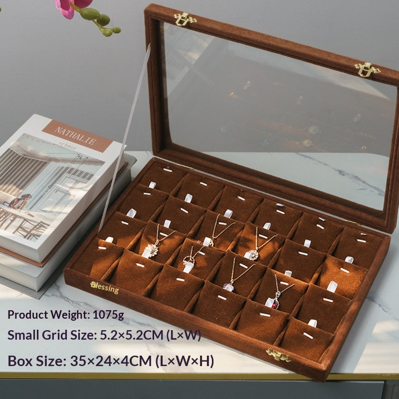 Jewelry Storage Box with Multiple Compartments for Rings, Necklaces & Bracelets