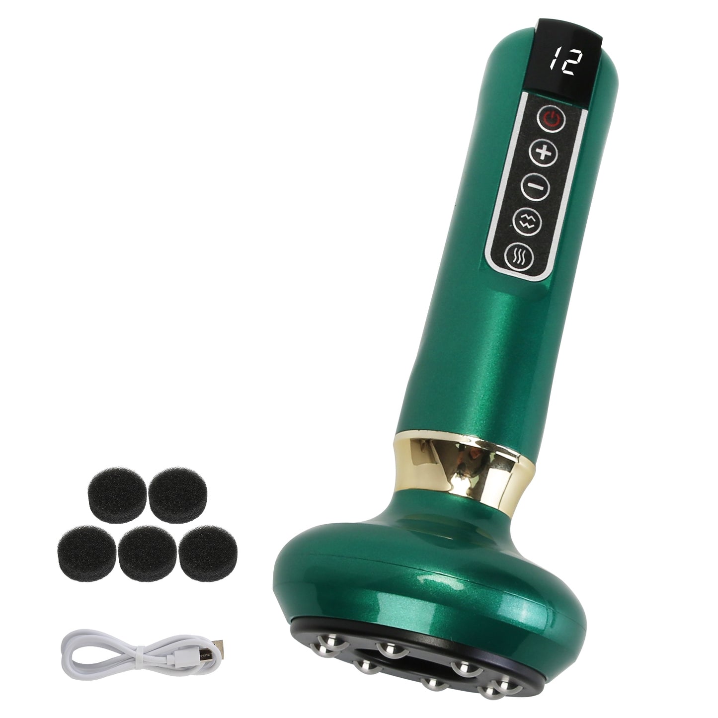 Cordless Anti-Cellulite Vacuum Massager with 12-Level Suction & Heat Therapy