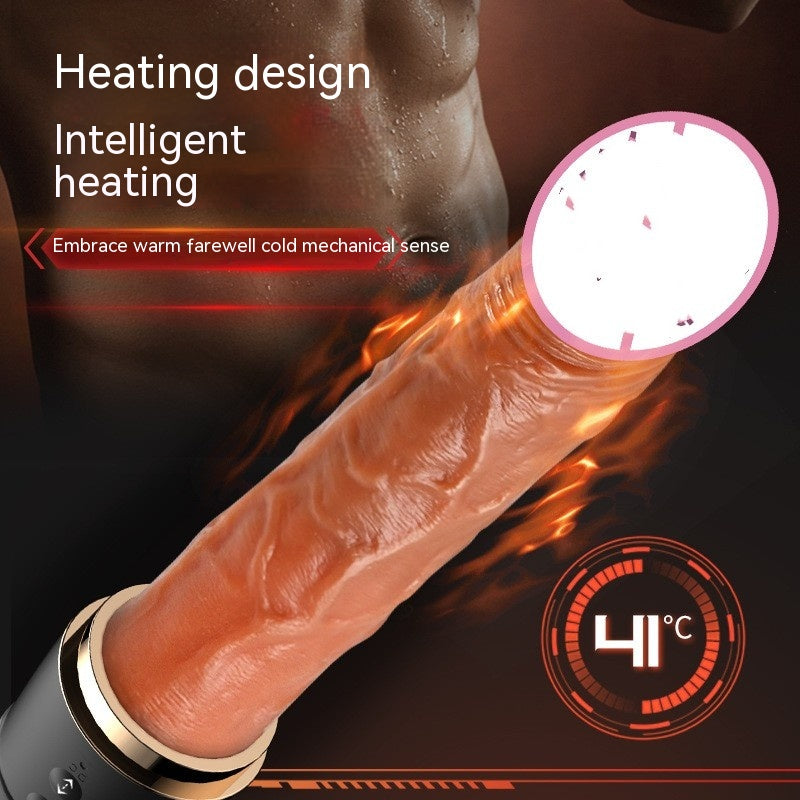 Women’s Automatic Thrusting Sex Toy with Vibration and Heating - Silicone
