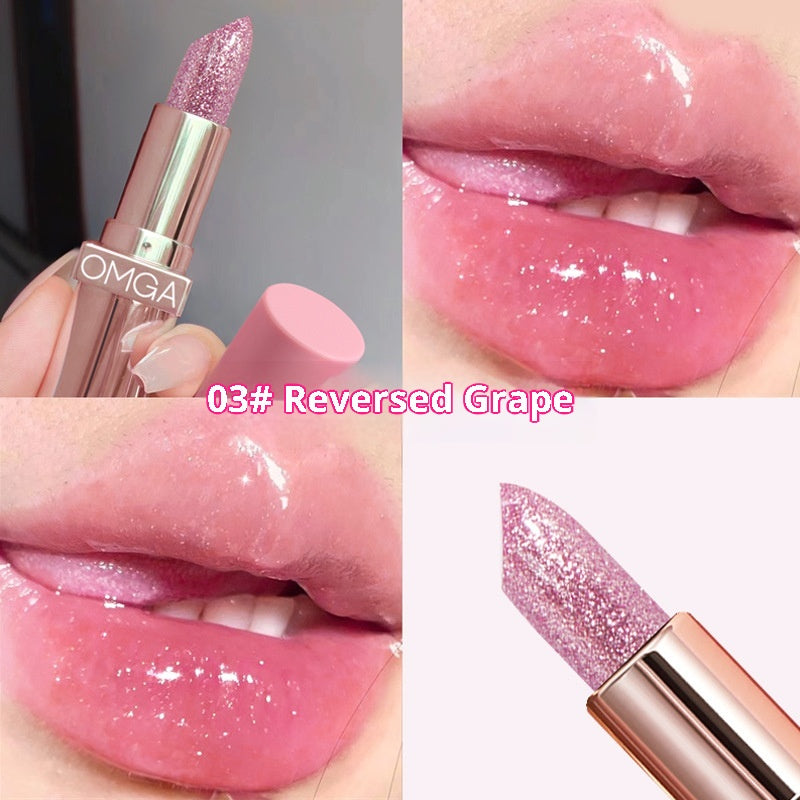 Color-Changing Lipstick Pearlescent Glittering Waterproof Moisturizing Lip Makeup