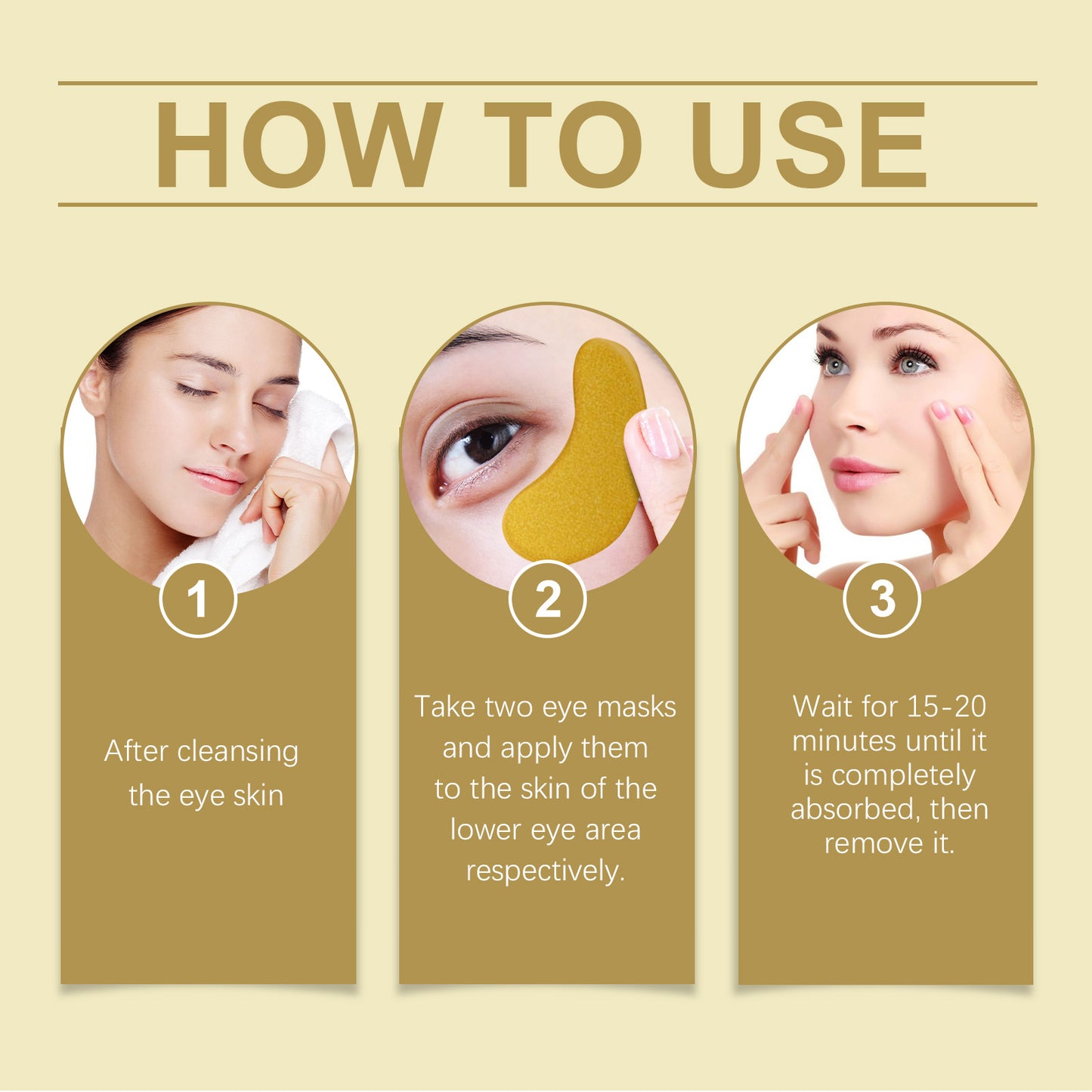 Gold Firming Eye Mask - 5 Pack Hydrating & Anti-Aging Patches