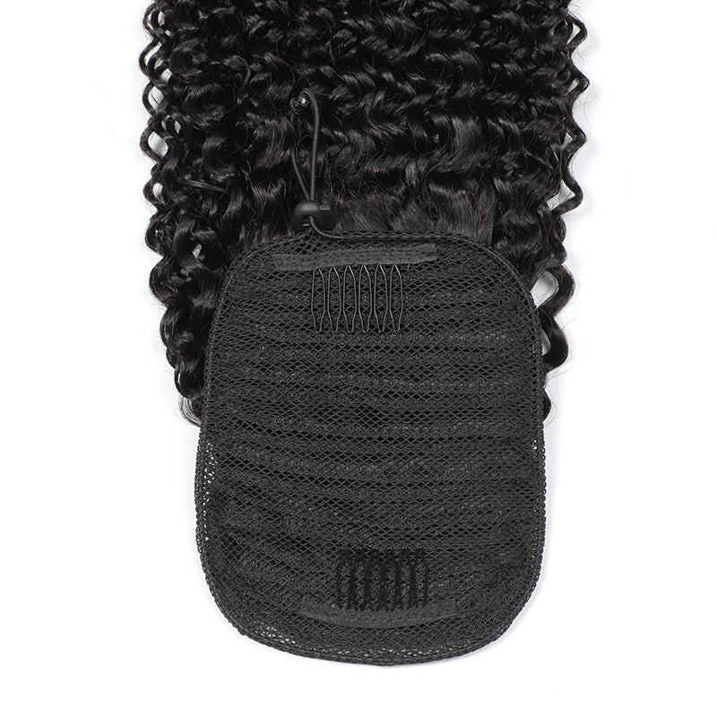 Women Human Hair Ponytail Wig 8-14 Inch Natural Color Real Hair Extensions