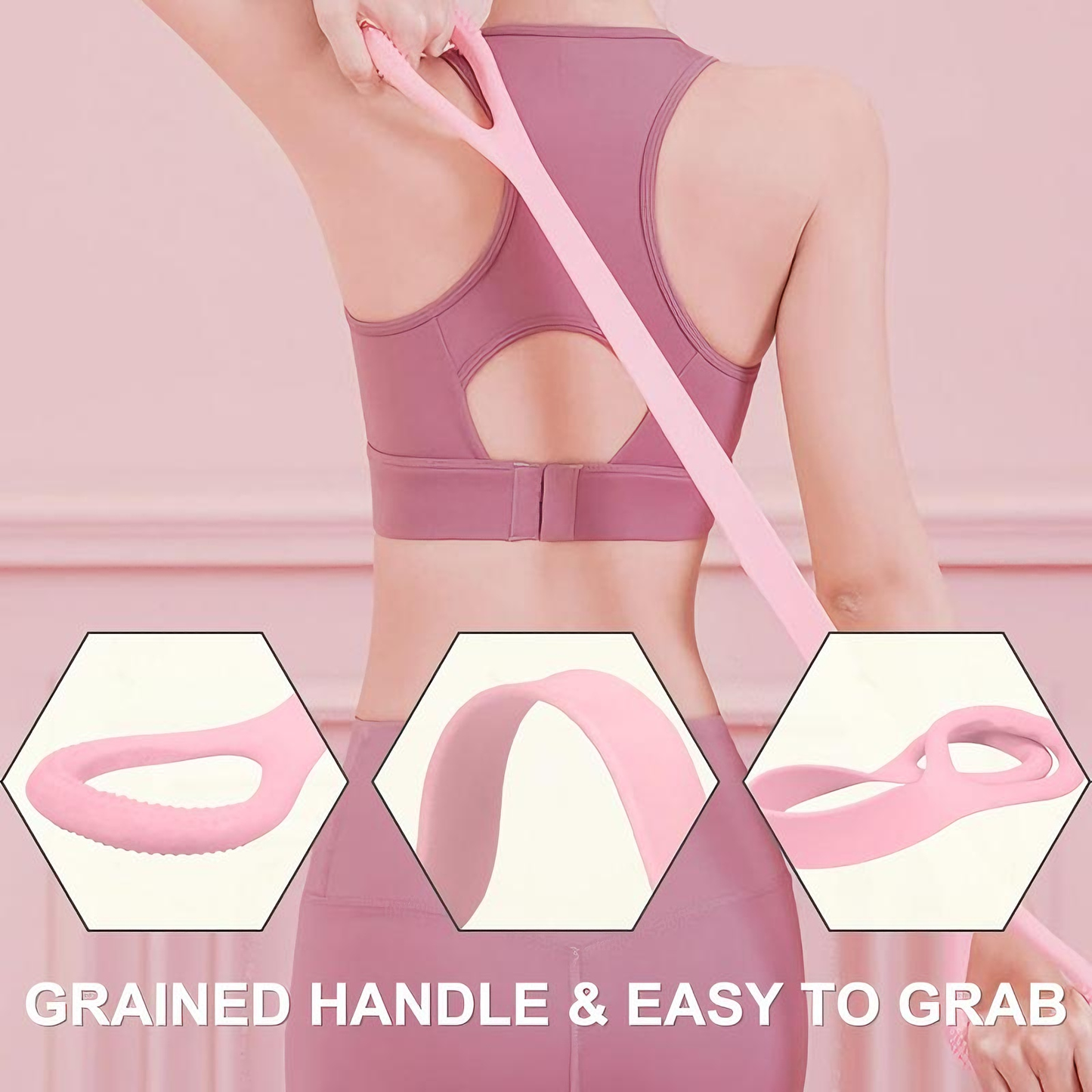 8-Shaped Silicone Yoga Resistance Band - Fitness Stretch Rope