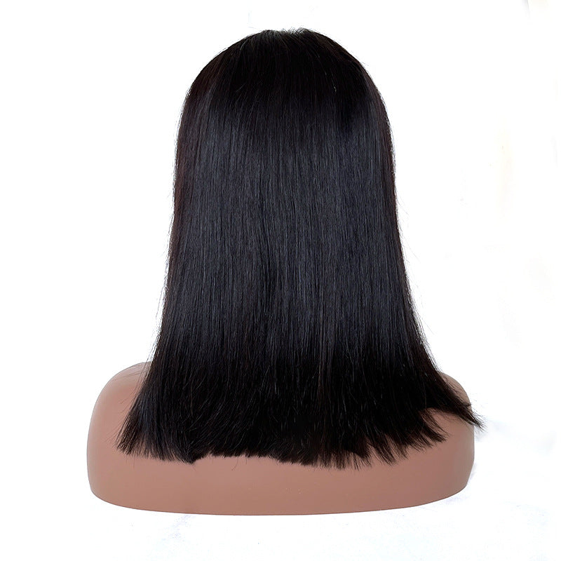 Human Hair Lace Wigs 8-16 Inch Real Silky Hair for Ladies - 1B Color