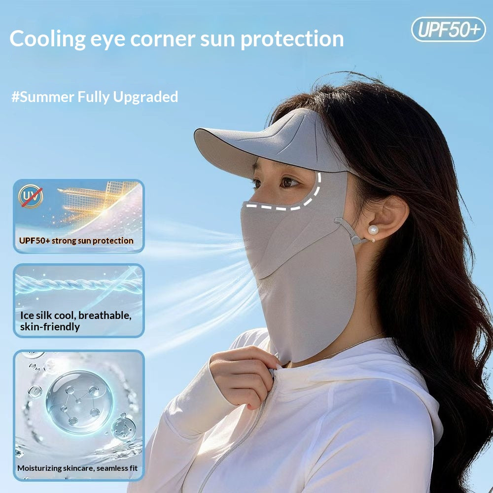 Women's Sun-Protective Face Mask with Extended Visor