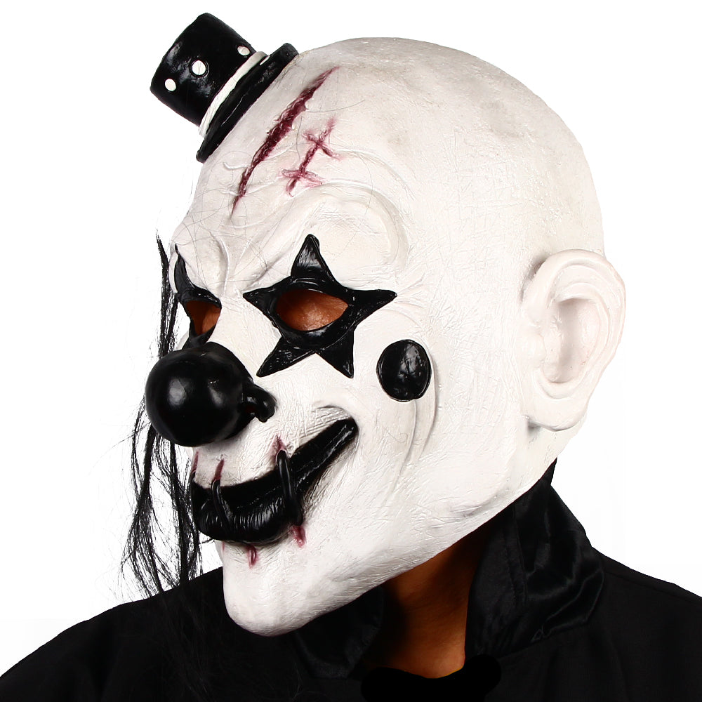 Halloween Scary Mask for Party, Horror Costume, White Latex Prop