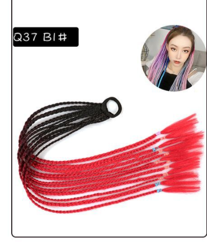 Three-Strand Braid Wig - 24 inch Gradient High-Temp Fiber