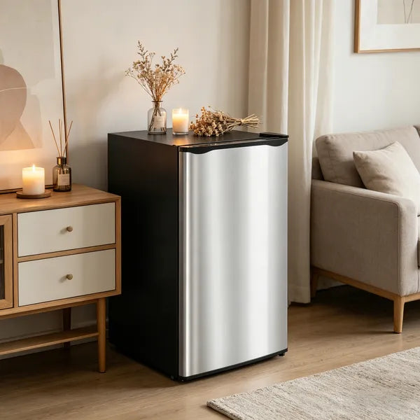 Portable Skincare Fridge with Adjustable Shelves and Freezer – Compact Beauty Cooler