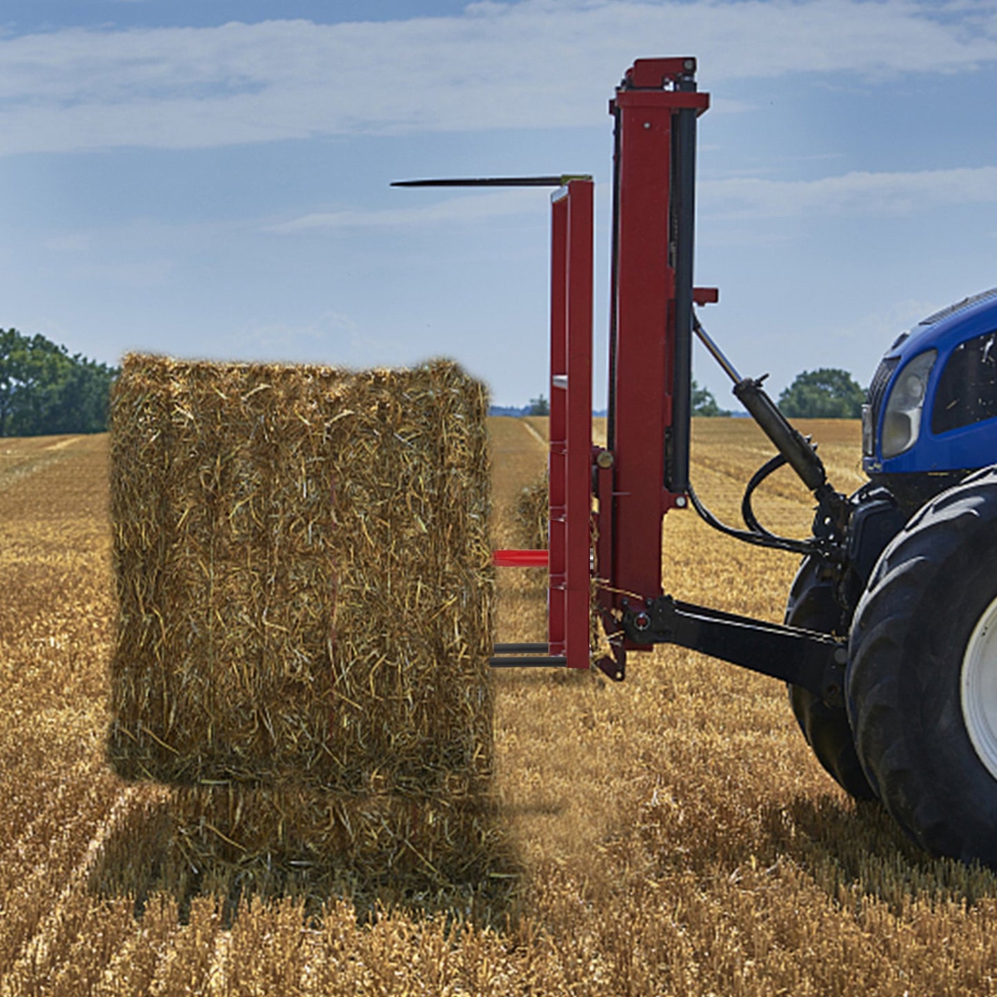 49-Inch Hay Bale Spear with 3000lb Capacity - Quick Attach Square Hay Forks