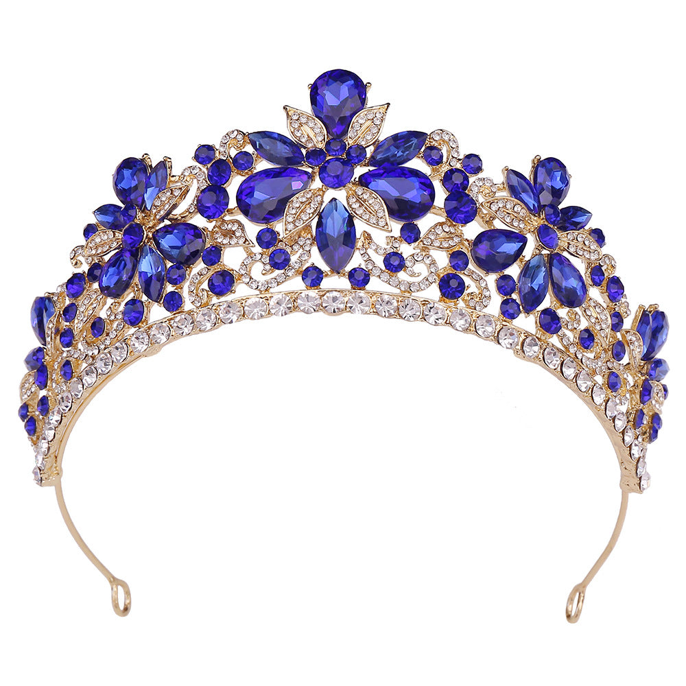 Rhinestone Crown Headband Hair Accessory - Multiple Colors
