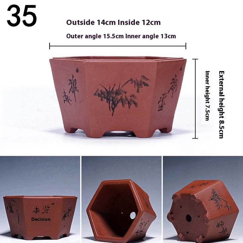 Purple Sand Flowerpot Tray for Yixing Pots - Garden & Home Storage
