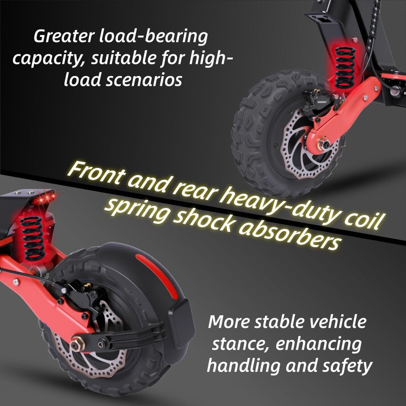 High-Power Off-Road Dual Motor Electric Scooter - 60V 27Ah