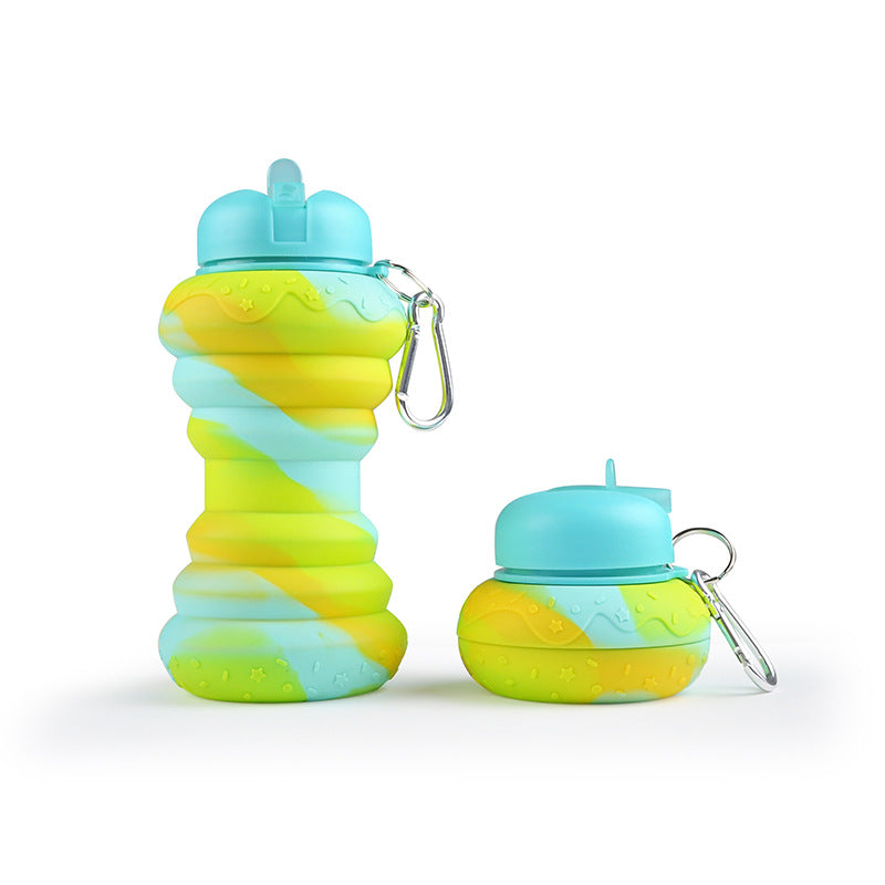 Creative Silicone Foldable Portable Water Bottle for Outdoor Sports & Travel