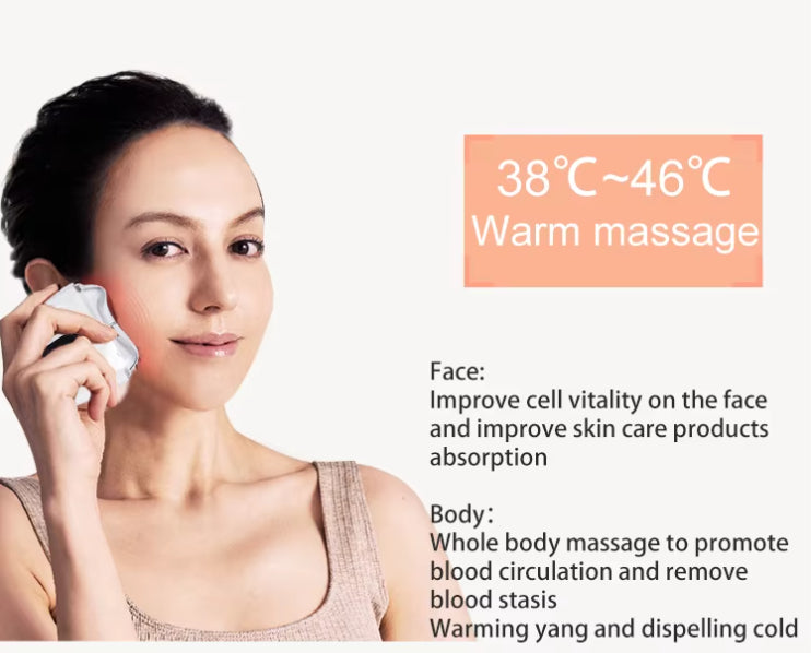 Cold Compress Facial Massager with Display Screen for Home Use - Wrinkle & Skin Rejuvenation