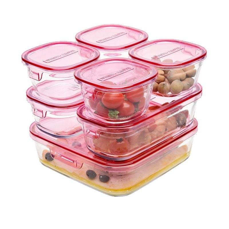 Ultra-Light Glass Rice Crisper Food Storage Container - Heat-Resistant, Sealed Fresh Keeping