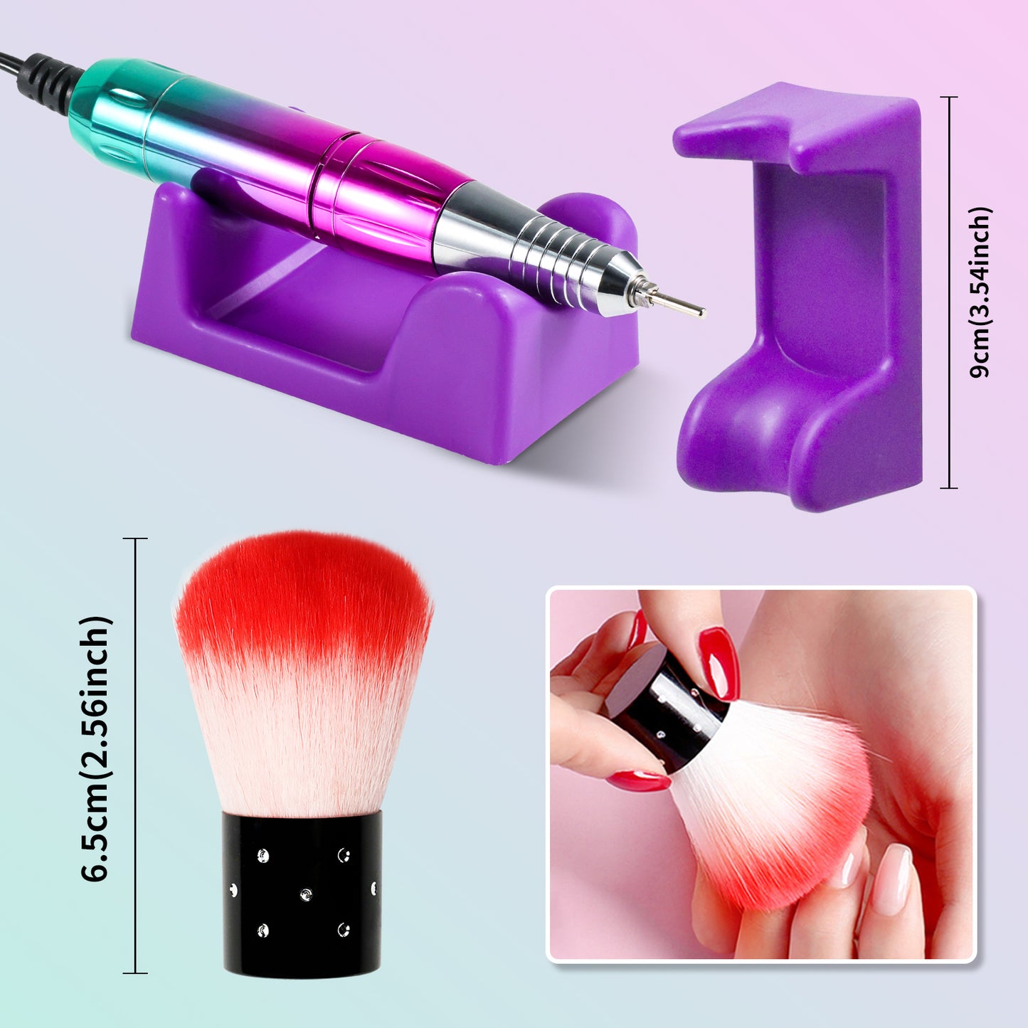 Professional Cordless Electric Nail Drill - 45000 RPM E-File Machine