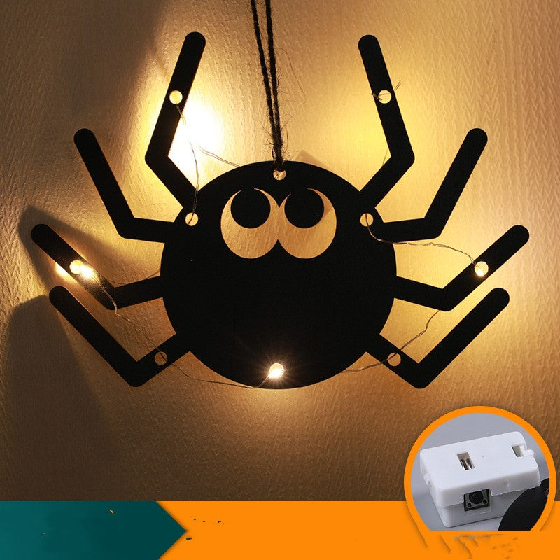 Halloween LED Decorative Lights with Luminescent Spider & Themed Models - Home Decor Lamp