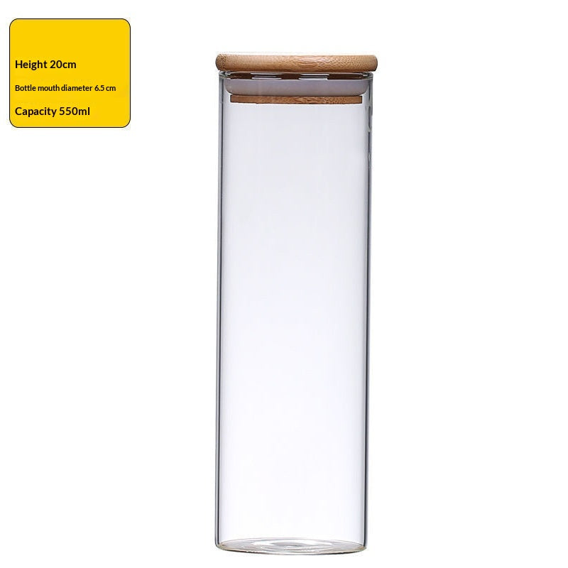 Sealable Food Storage Canisters Set with Bamboo Lids - Glass Bulk Container