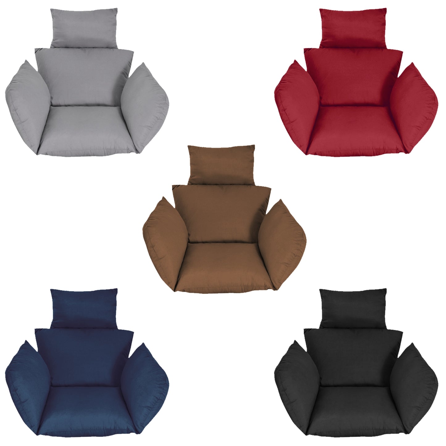 Thick Soft Egg Chair Cushion with Headrest for Hanging Chairs