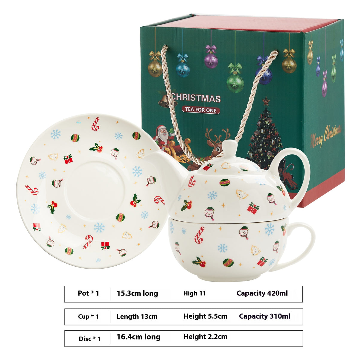 Creative Christmas Gold-Plated Ceramic Dinnerware Set - Plates & Cups for Holiday Decor