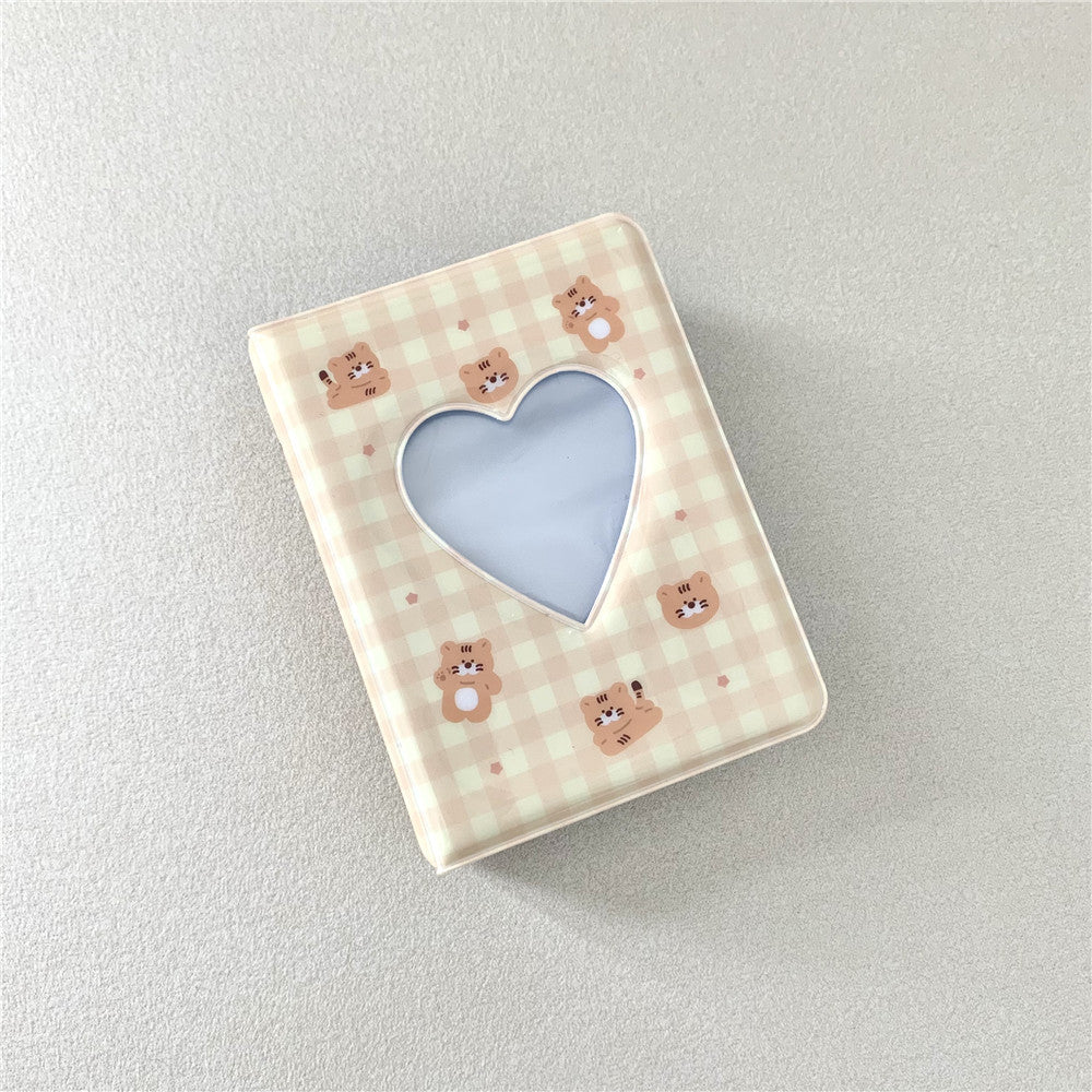Mini Cartoon Photo Album with PVC Cover - 20 Pages, 7.8x11cm, Multiple Colors