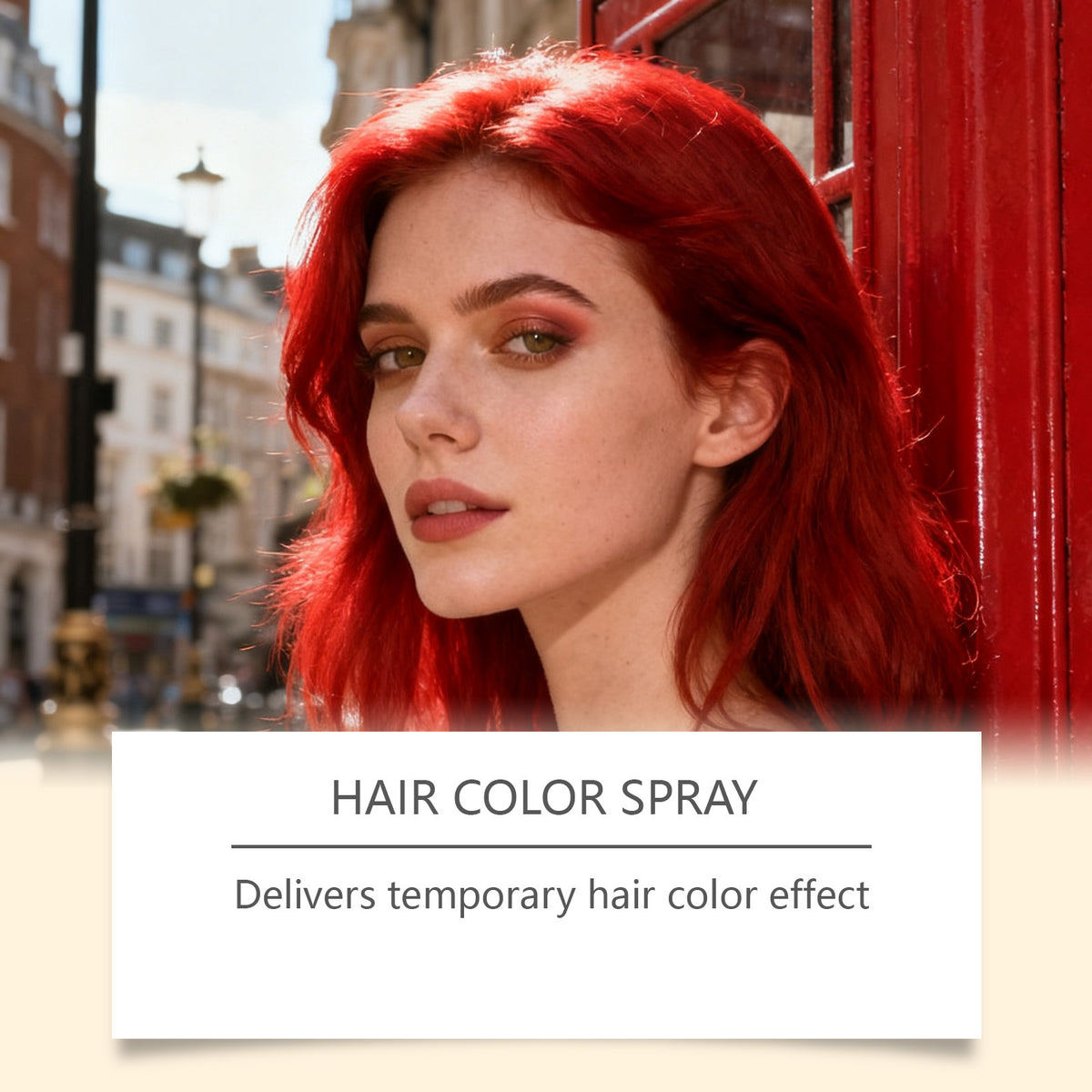 Bright Red Temporary Hair Spray 30ML - Long-Lasting Color & Moisturizing
