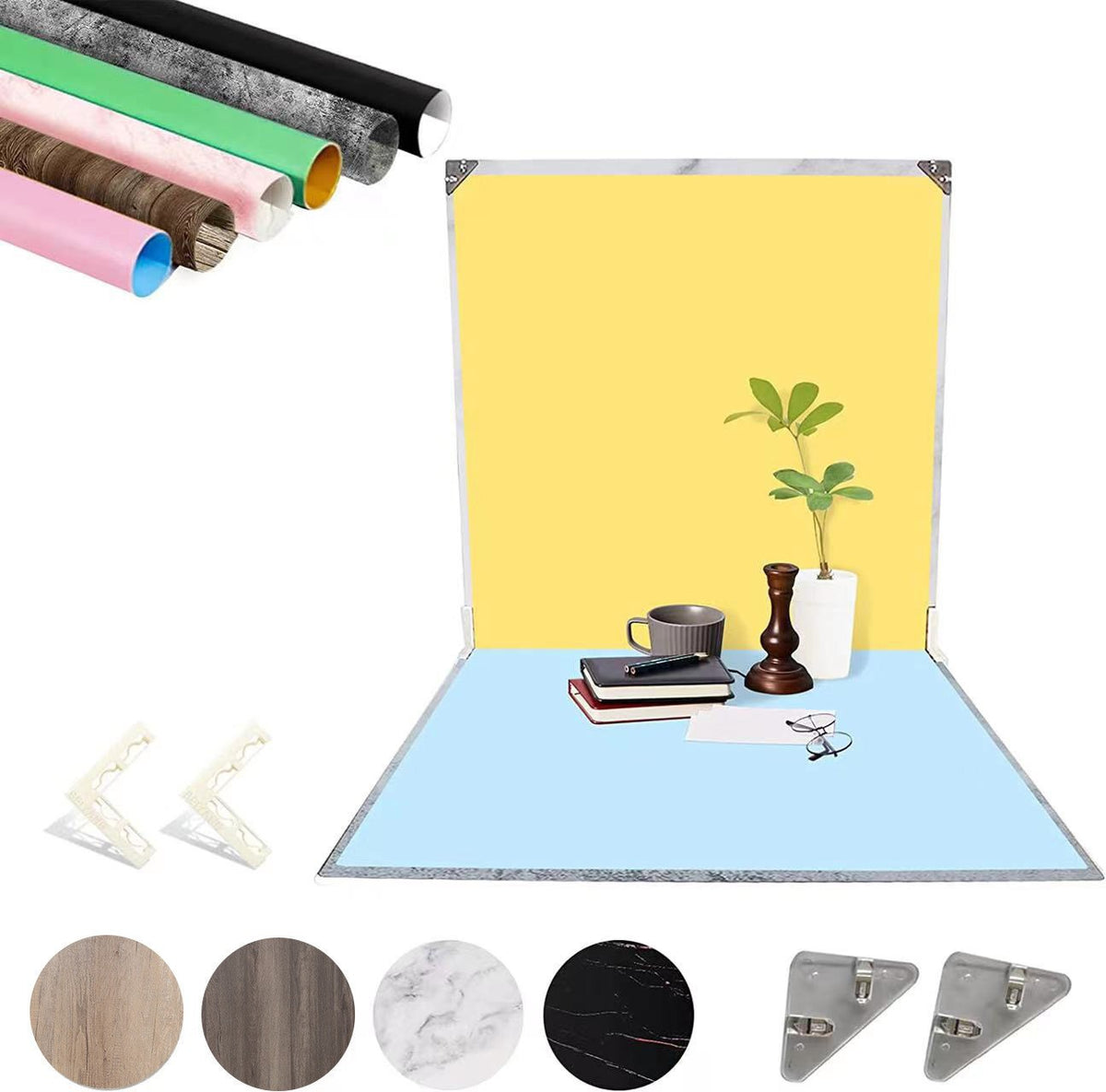 Plastic Triangle Corner Clip - Background Plate & Paper Organizer