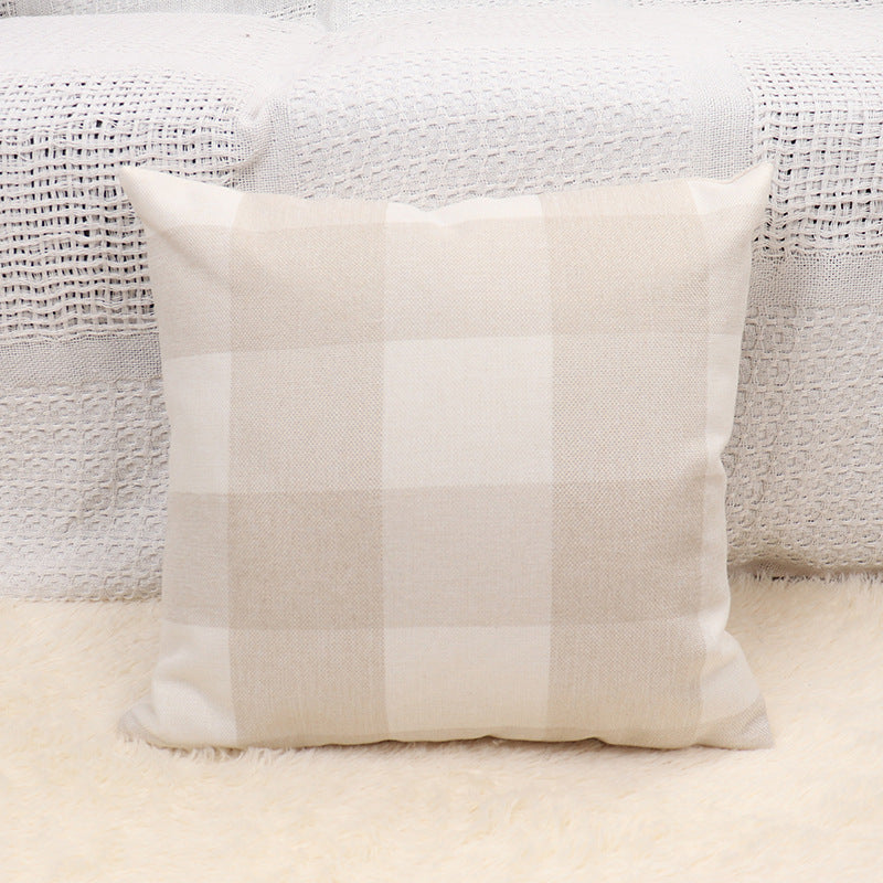 Plaid Pillow Cover for Sofa and Home Decor - Modern Cushion Case