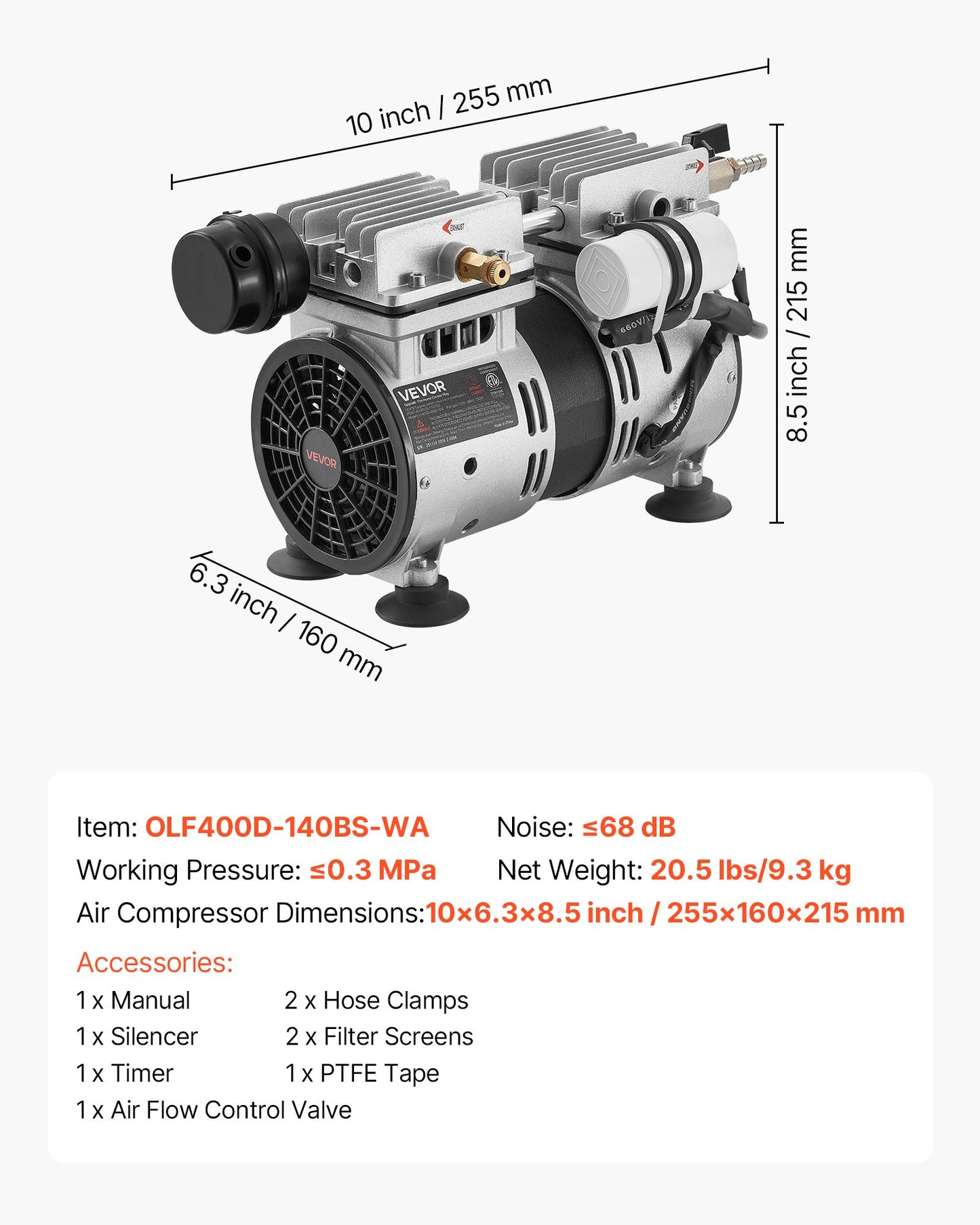Pond Aerator 5.2CFM 3/4 HP Water Oxygen Pump for Ponds Up to 3 Acres