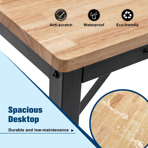 Heavy Duty Adjustable Workbench 48 Inch Garage Table with Rubber Pads & Steel Legs