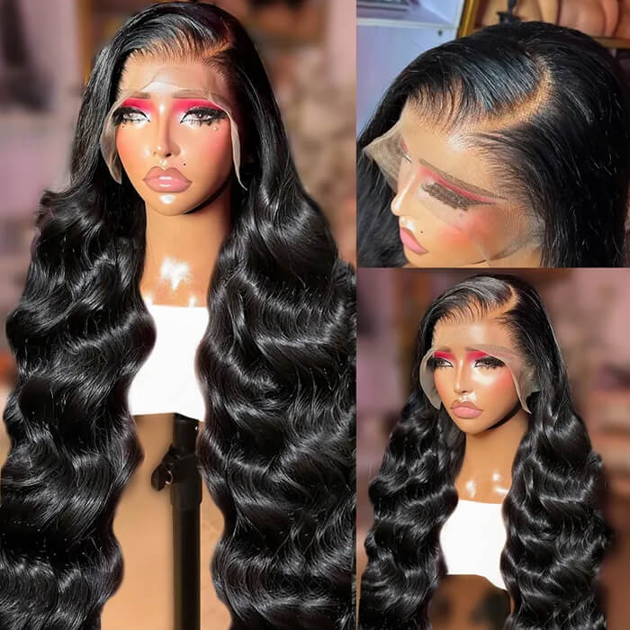 13x4 Lace Front Human Hair Wig - Body Wave Natural Color