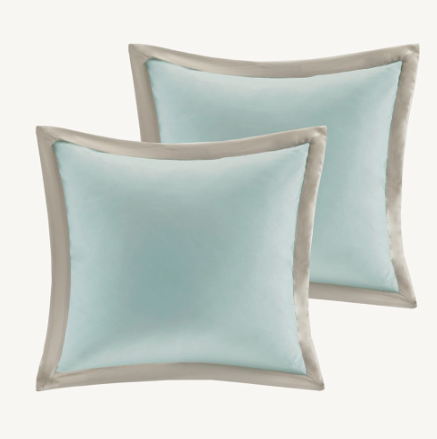 Queen 8 Piece Seafoam Comforter Set - Quilted & Damask Design
