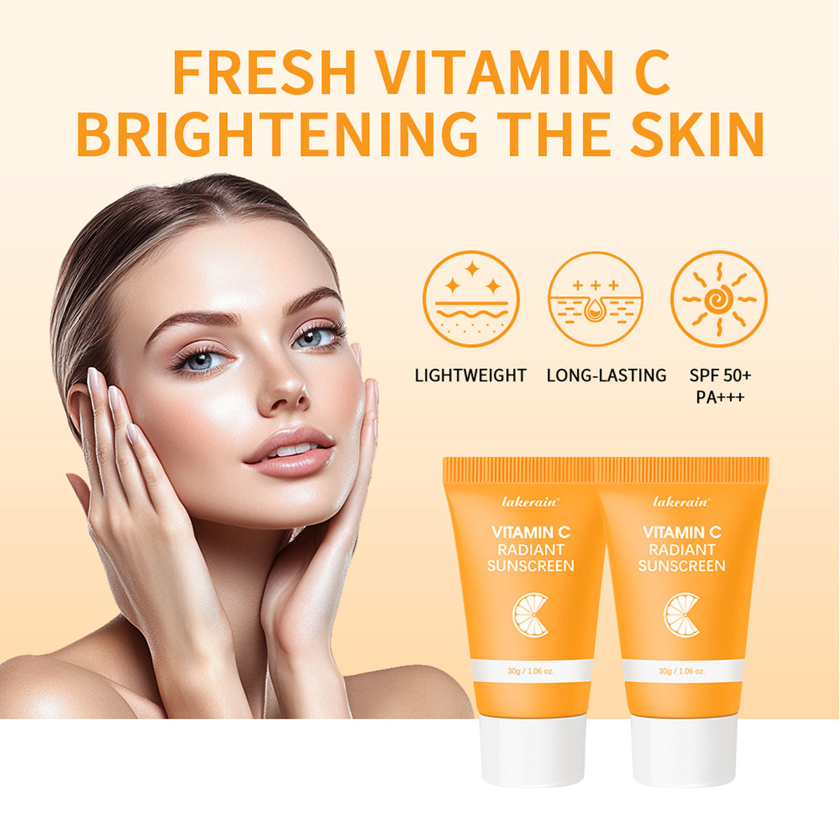 Vitamin C Facial Cream Moisturizer with Sunscreen - Hydrating & Anti-Aging