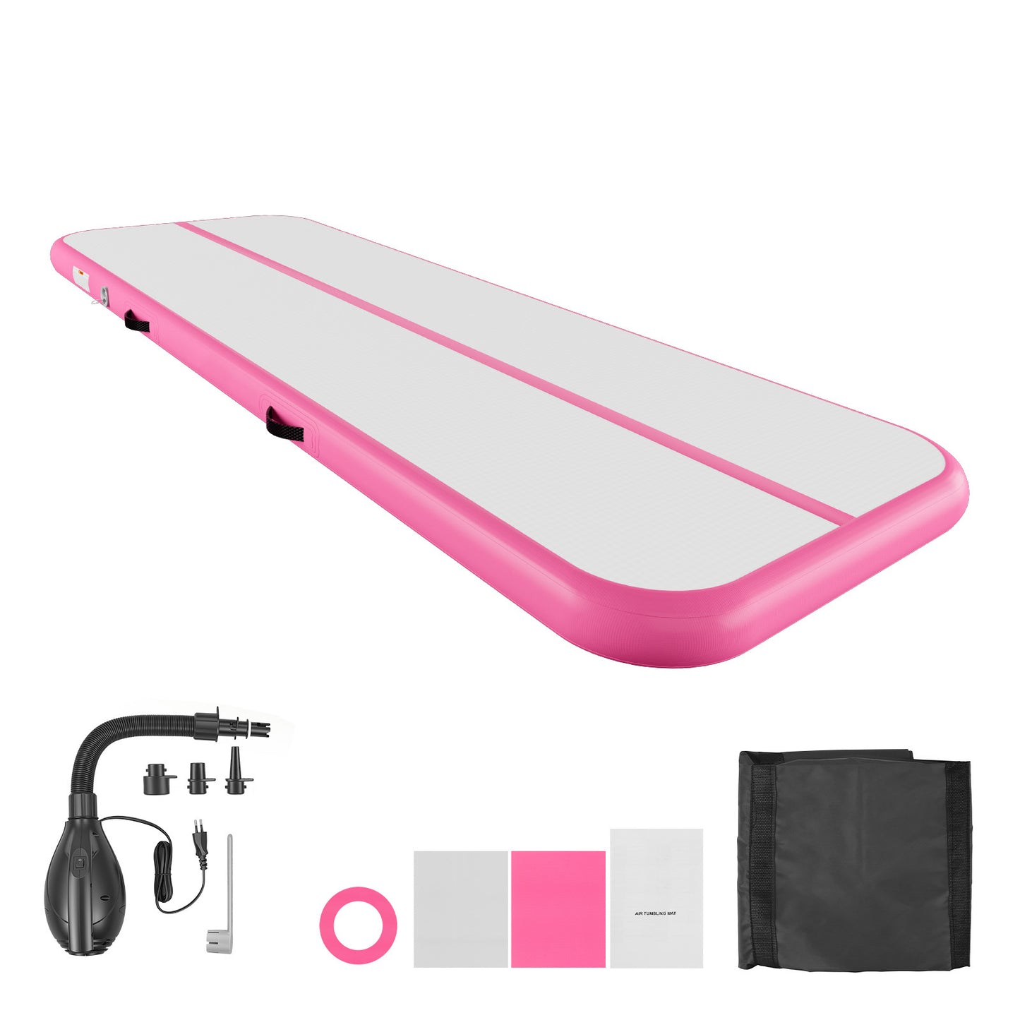 Inflatable Gymnastics Air Mat - 10 Ft Tumble Track with Electric Pump, 4-Inch Thick, Multi-Use for Home, Gym, Outdoor, Yoga, Cheerleading, Beach
