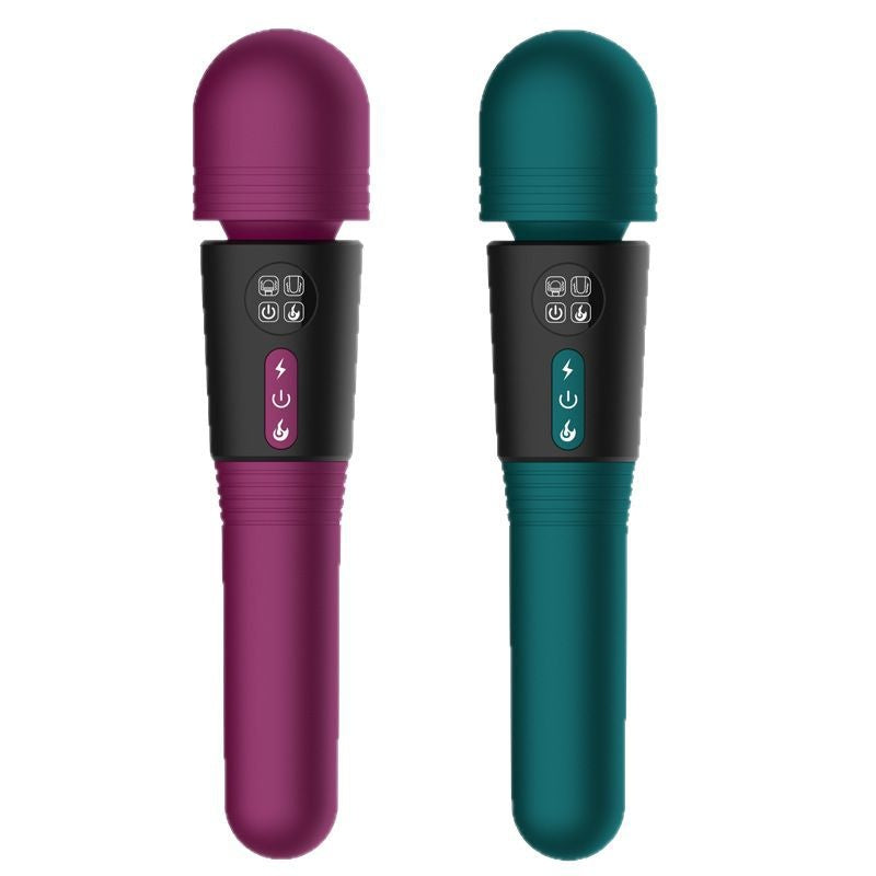 Rechargeable Double-Headed Vibrating Warming Wand for Adult Wellness