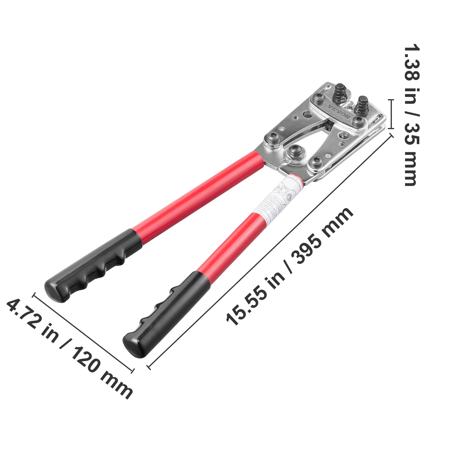 Crimping Tool Kit with 6 Die Sizes, Copper Ring Connectors & Heat Shrink Tubes