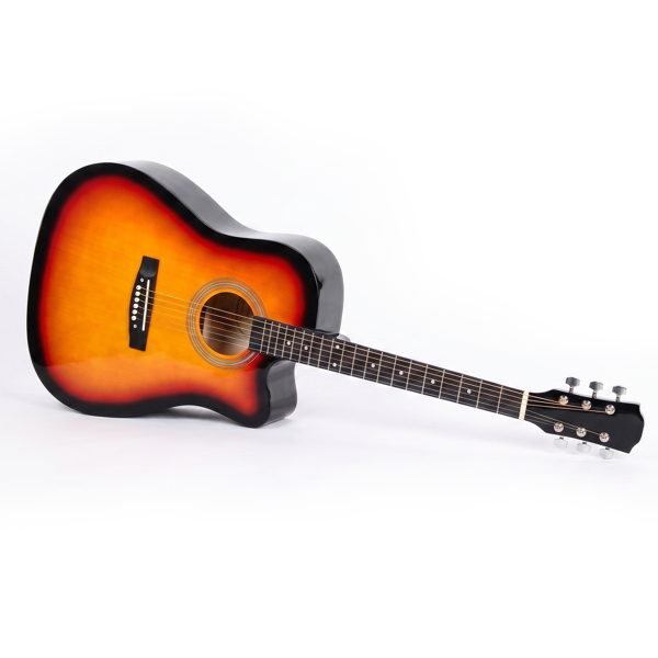 41-Inch Sunset Color Cutaway Dreadnought Acoustic Guitar Set