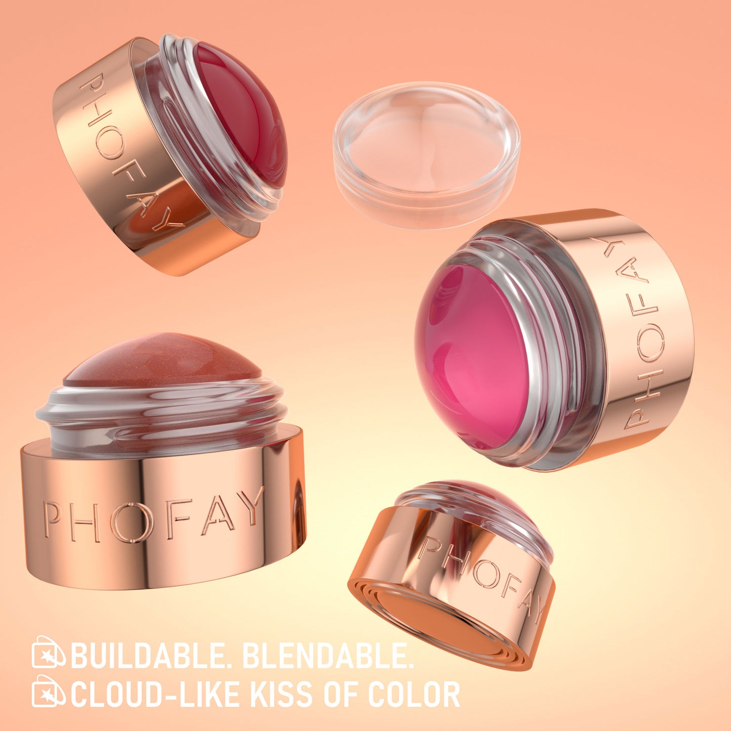Long-Lasting Mousse Blush Cream - Lightweight Blendable Cheek & Lip Tint