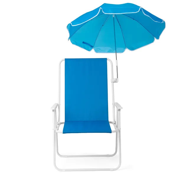Heavy Duty Beach Chair with Umbrella - XL Size, 265lbs Capacity
