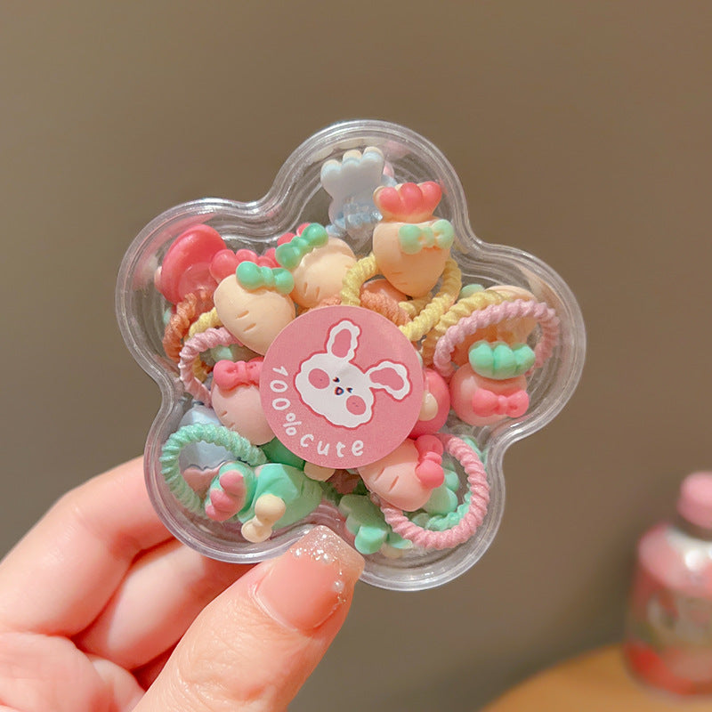 Children's Cute Baby Hair Rope Headband - Highly Elastic, No Hurt, 20PCs Set