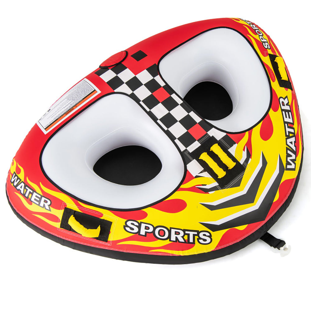 Inflatable Towable Tube for 1-2 Riders - 340 lbs Capacity