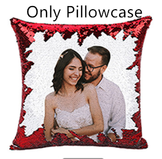 Sequin Custom Gift Pillow - Soft Velvet Cover with Color Options, 40x40cm