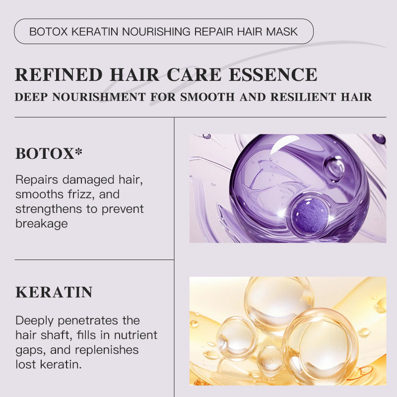 Keratin Hair Mask Nourishing Repair 350g - Hair Treatment for Damaged Hair