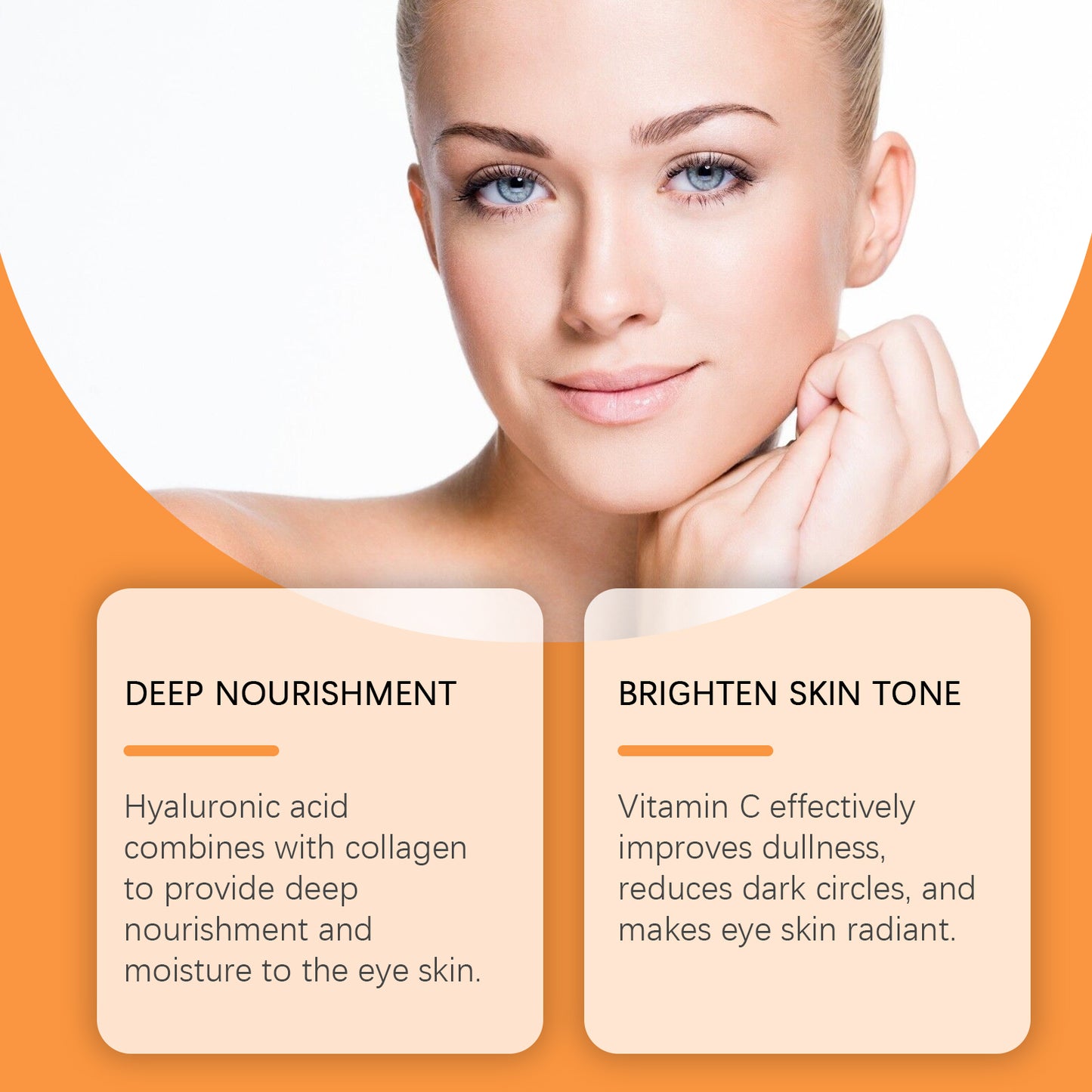 Vitamin C Under Eye Patches for Dark Circles, Hydrating Collagen Eye Mask