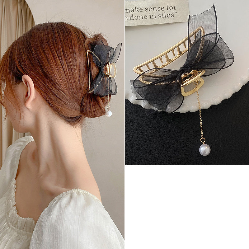 Hair Catch Clip - Metal Bow & Butterfly Designs