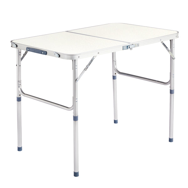 Home Use Aluminum Alloy Folding Table 90x60x70cm - White, Portable & Space-Saving