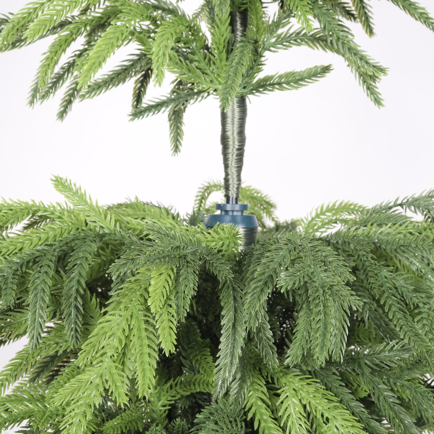 5' Real Touch Artificial Pine Tree in Black Pot - Green Leaves