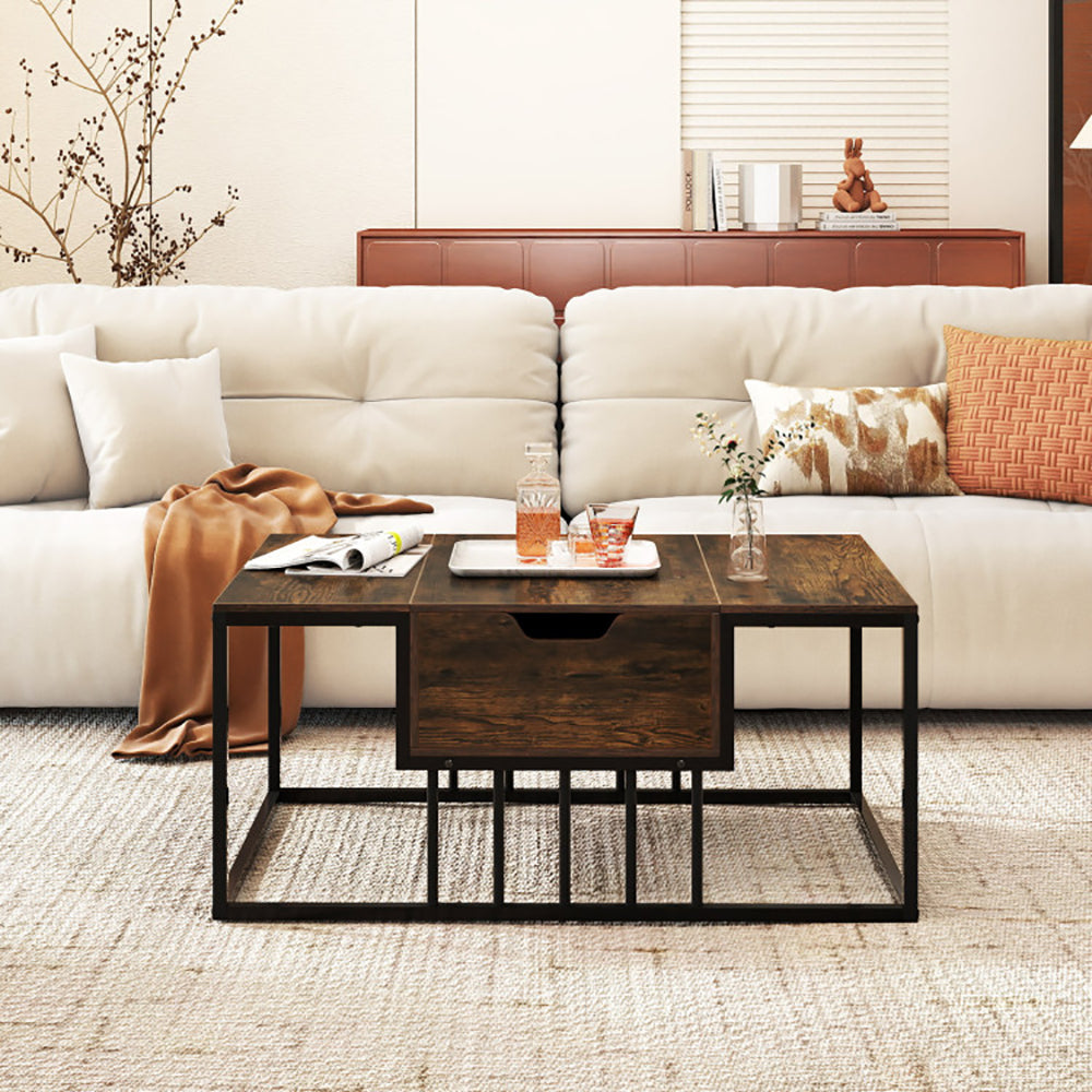 Lift Top Coffee Table Modern Center With Hidden Storage Compartment