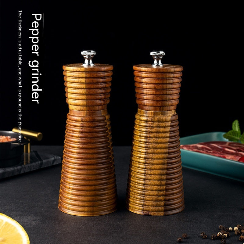 Manual Pepper Grinder 6-Inch Ceramic Spice Mill for Freshly Ground Pepper & Seeds
