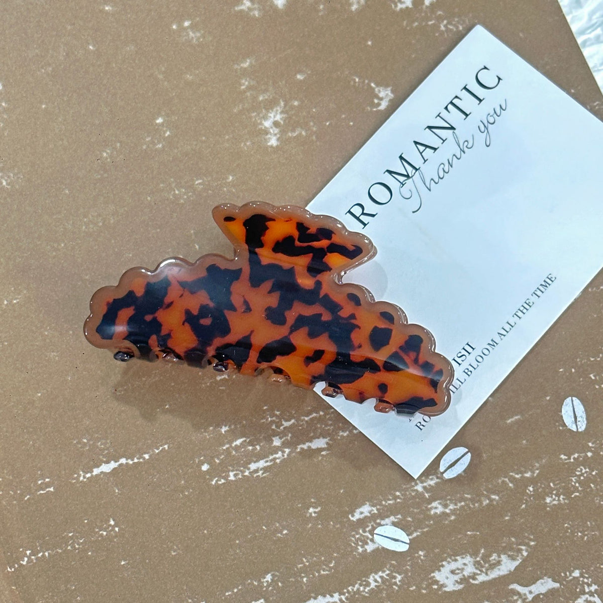 Acrylic Claw Clip with Spotted Pattern – Handmade Hair Accessory